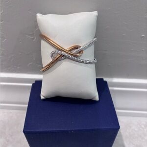 Swarovski crystal stuffed cuff bracelet